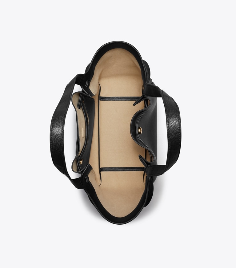 Tory Burch designer トートバッグ ロミー トートバッグ in Black オーバーヘッド
