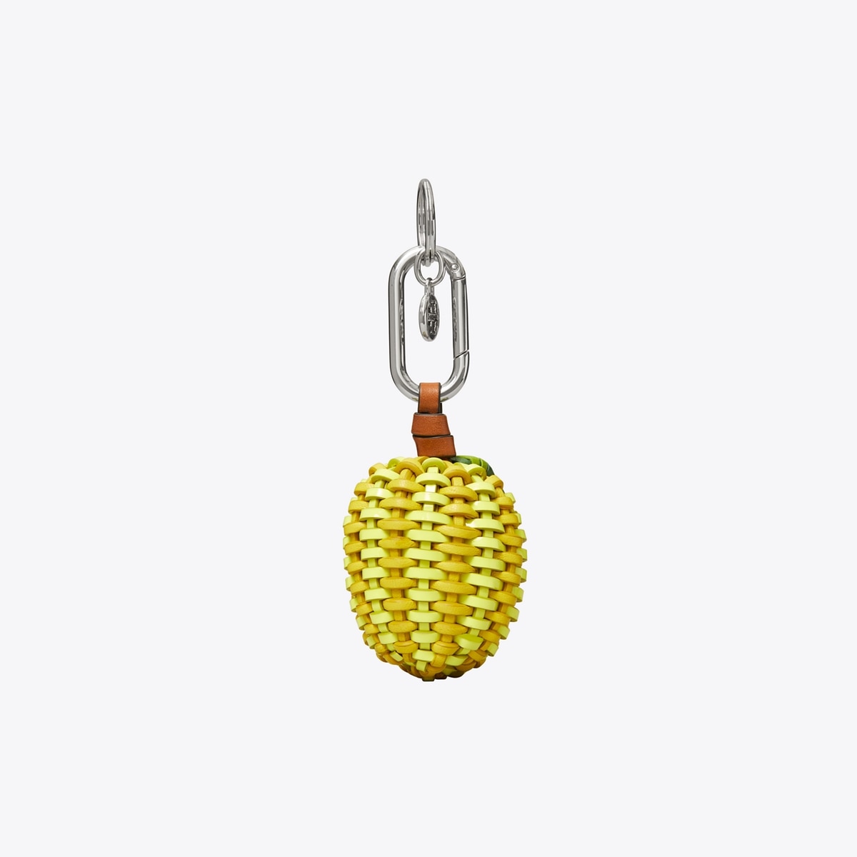 Leather Woven Lemon Key Ring: Women's Accessories | Bag Charms & Key Rings  | Tory Burch EU