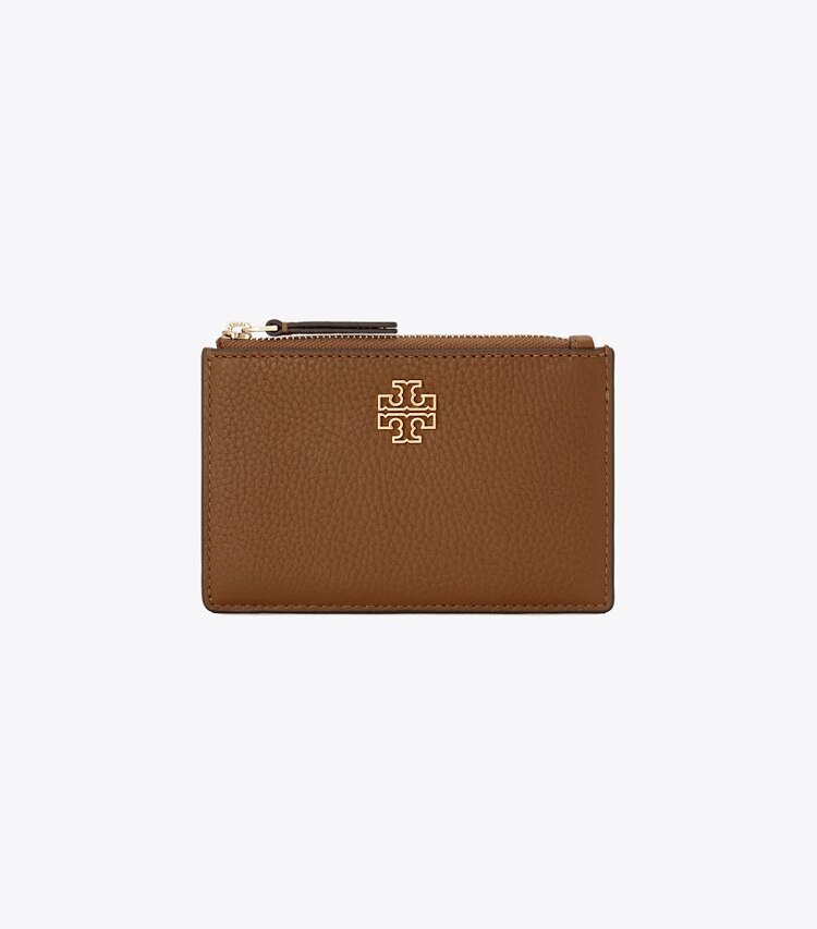 Tory Burch designer カードケース レザー ジップカードケース in Moose front