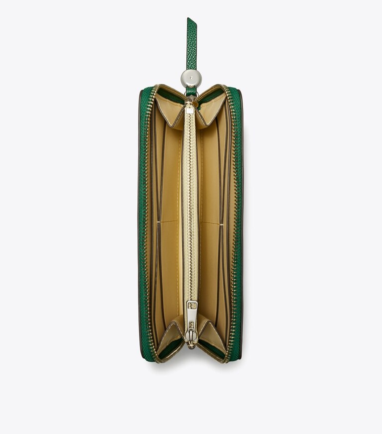 Leather Zip Continental Wallet: Women's Designer Wallets | Tory Burch