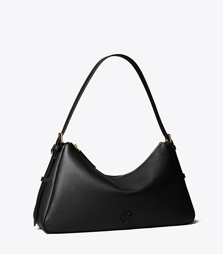 Leather Zip Top Shoulder Bag: Women's Designer Shoulder Bags
