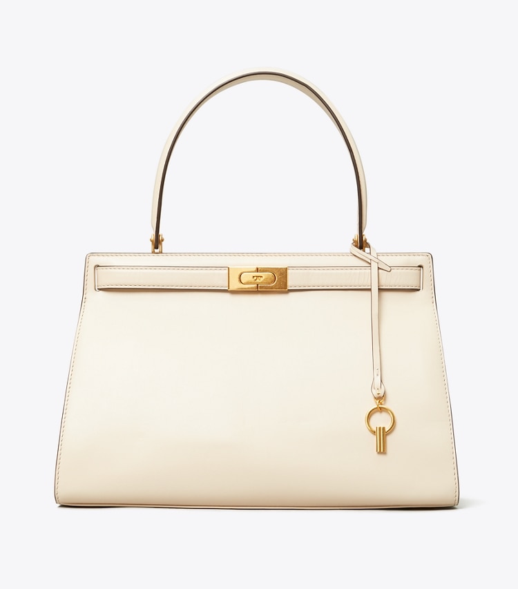 Tory Burch designer satchels Lee Radziwill Bag in New Cream front