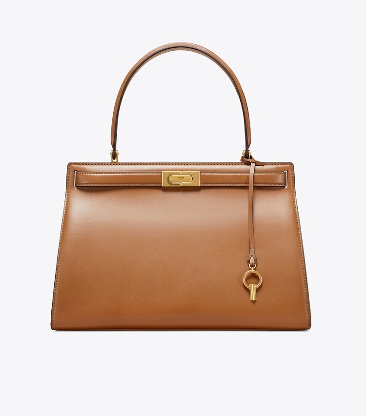 Tory Burch designer satchels Lee Radziwill Bag in Moose front