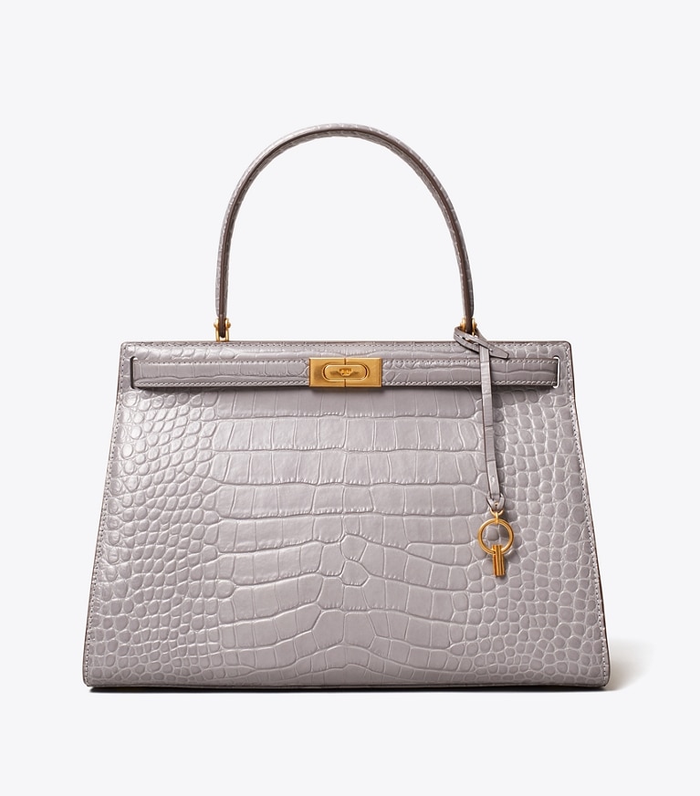 Tory Burch designer satchels Lee Radziwill Bag in Zinc angle