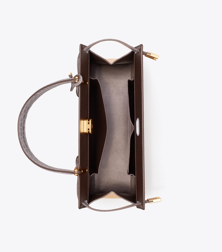 Tory Burch designer satchels Lee Radziwill Bag in Zinc angle