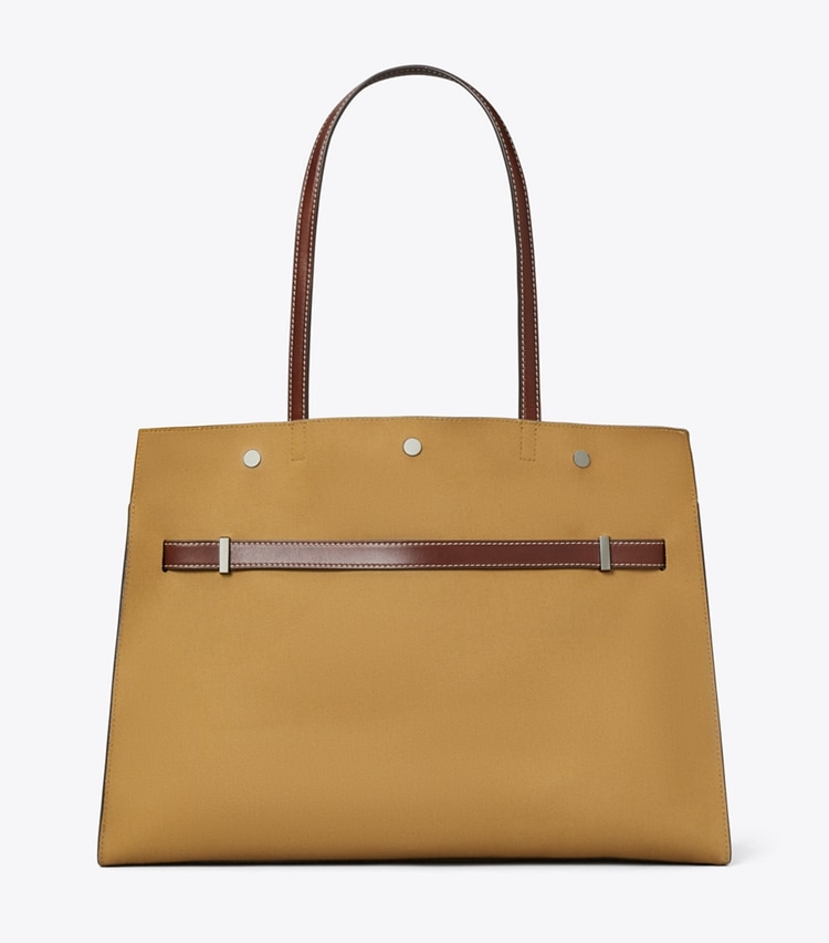 Tory Burch designer satchels Lee Radziwill Canvas Tote in Khaki back