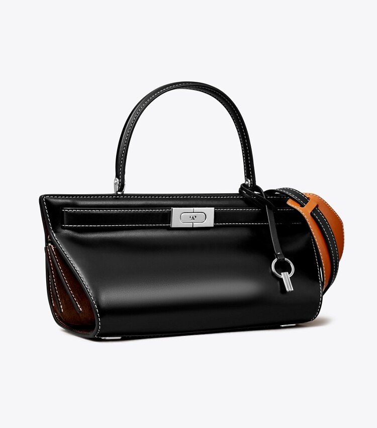Tory Burch designer satchels Lee Radziwill Cat Eye Bag in Black angle