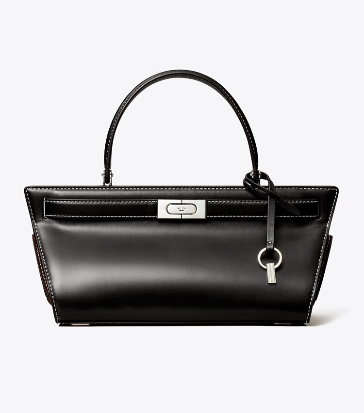 Tory Burch designer satchels Lee Radziwill Cat Eye Bag in Black front