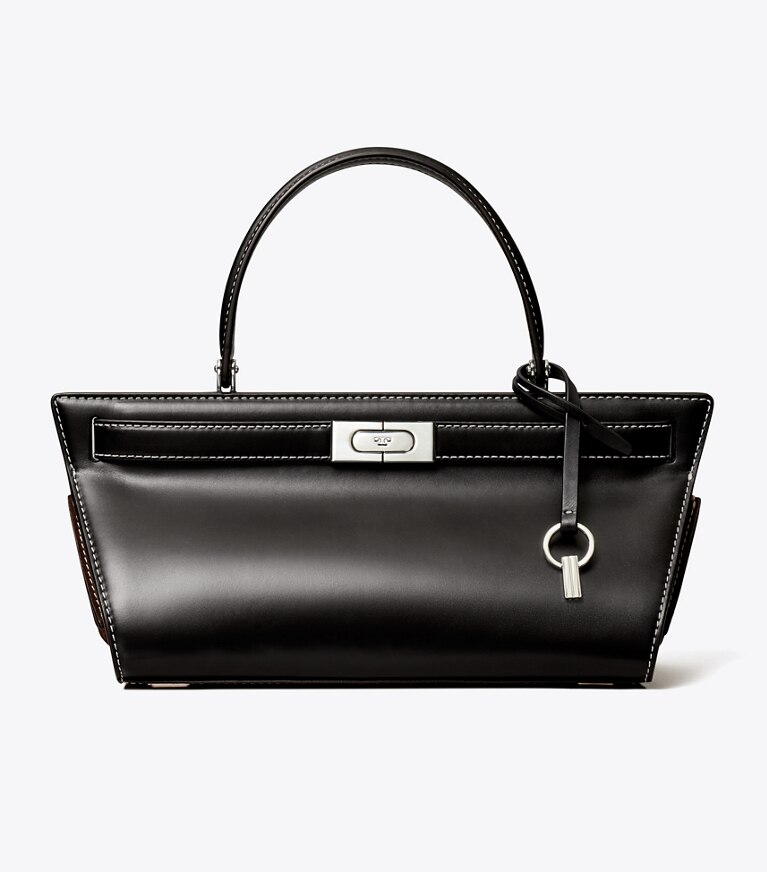 Tory Burch designer satchels Lee Radziwill Cat Eye Bag in Black angle