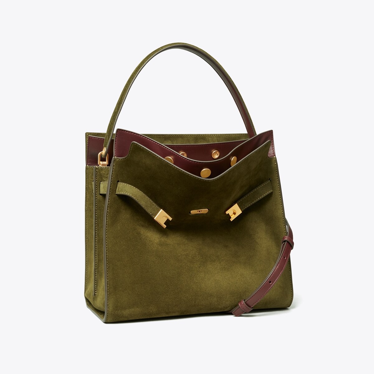 トートバッグ TORY BURCH Caramel Leather Lee Radziwill Handbag Tory Burch Small Lee Radziwill Tote Bag | Brown | FARFETCH