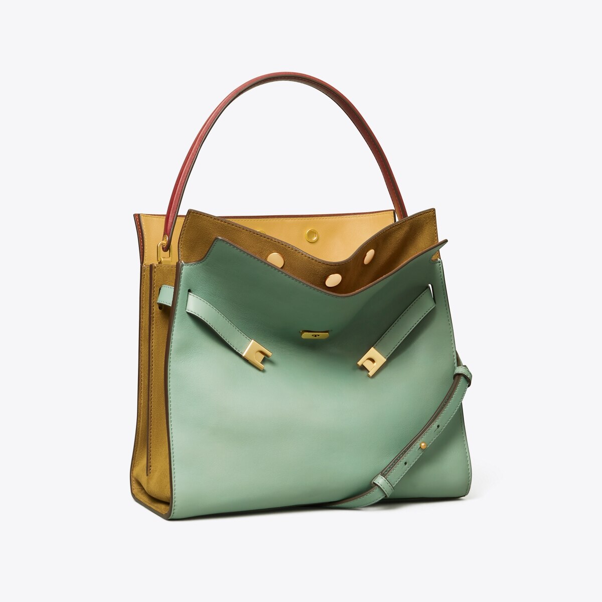 ハンドバッグ TORY BURCH LEE RADZIWILL LARGE LEATHER HANDBAG Large Lee Radziwill Shoulder Bag: Women's Designer Shoulder