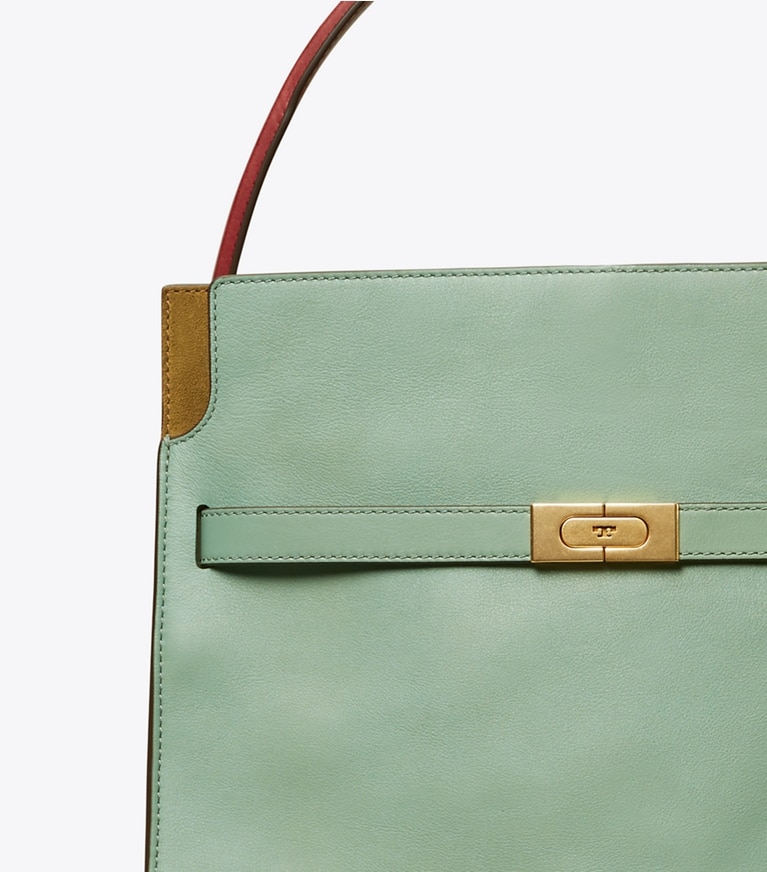 Tory Burch designer satchels Lee Radziwill Double Bag in RIVULET angle