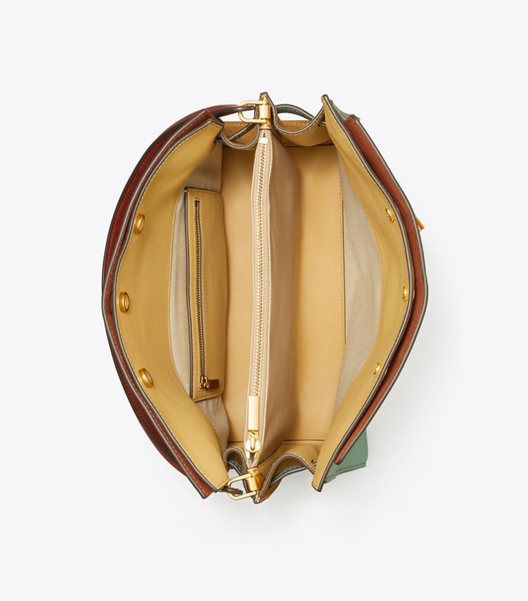 Tory Burch designer satchels Lee Radziwill Double Bag in RIVULET angle