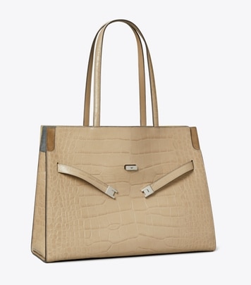 Lock Suede Satchel: Women's Designer Satchels | Tory Burch