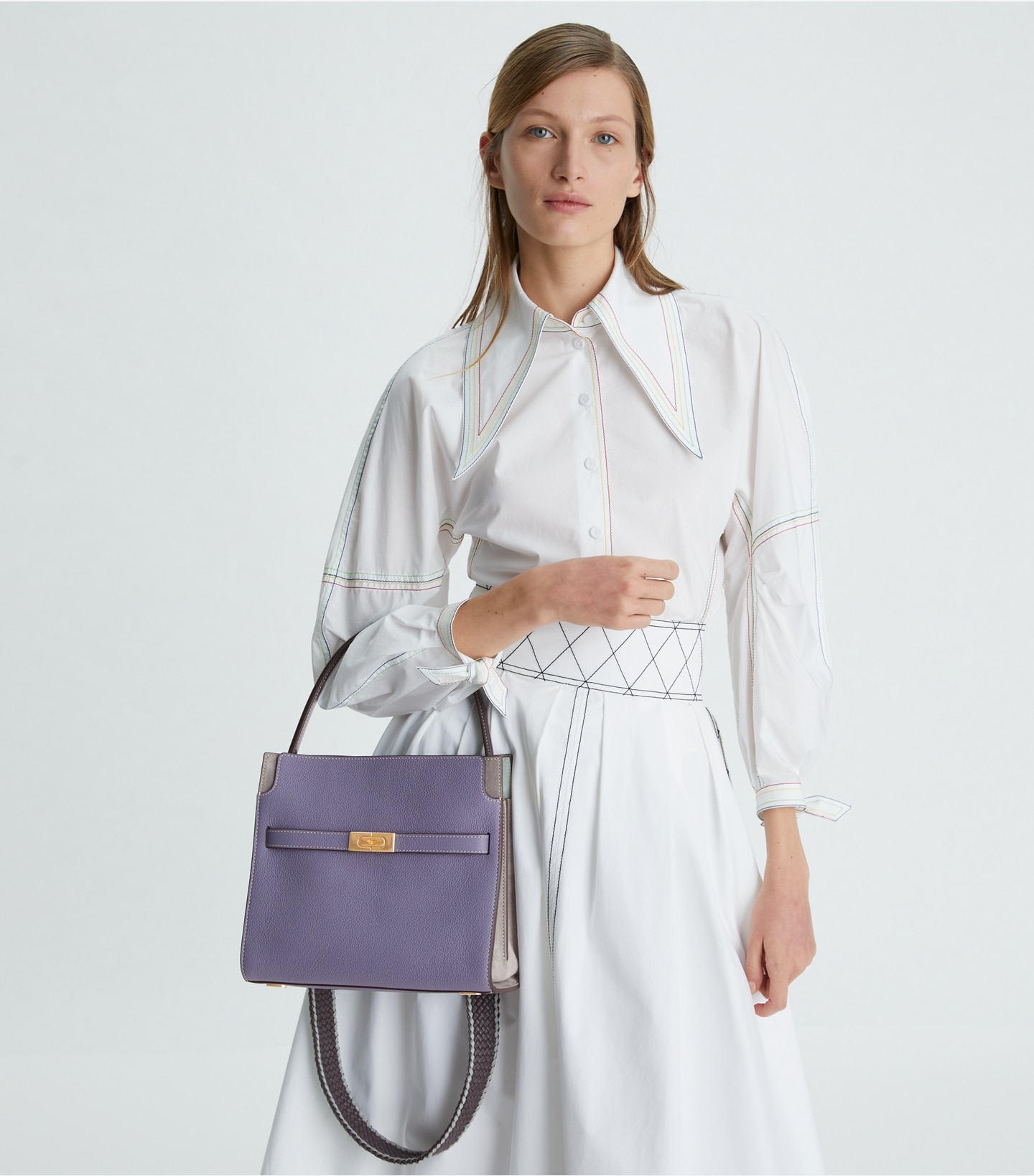 Lee Radziwill Pebbled Small Double Bag 