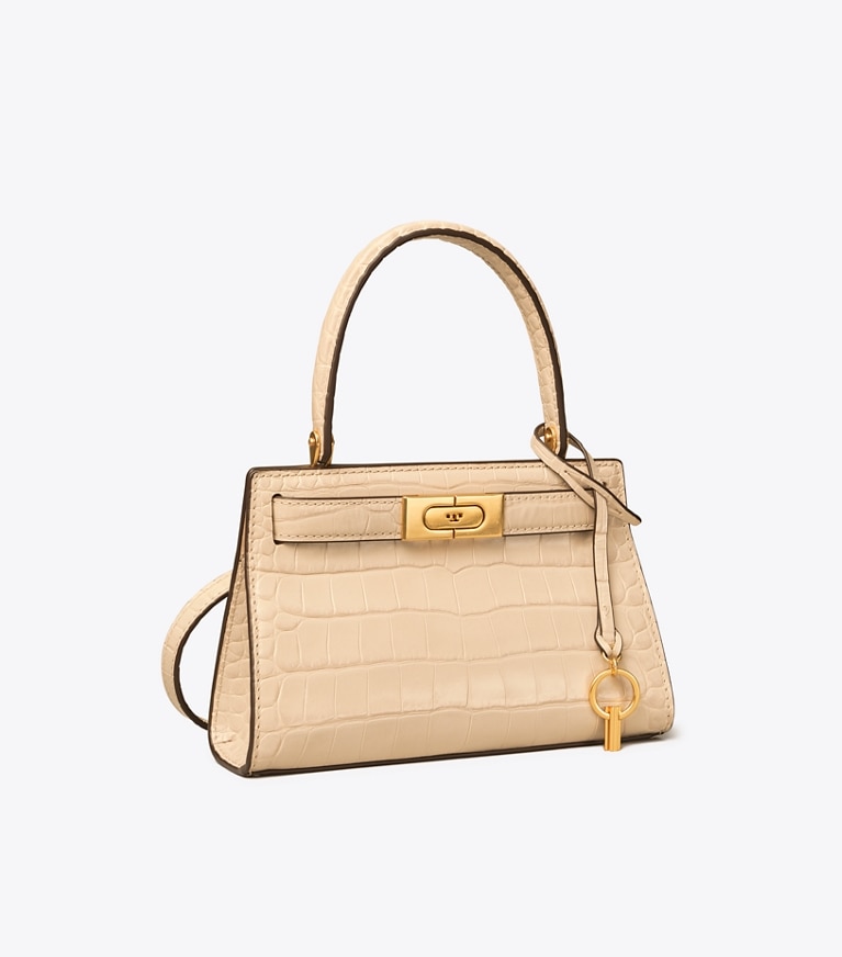 Tory Burch designer crossbody bags Lee Radziwill Petite Bag in Clay angle
