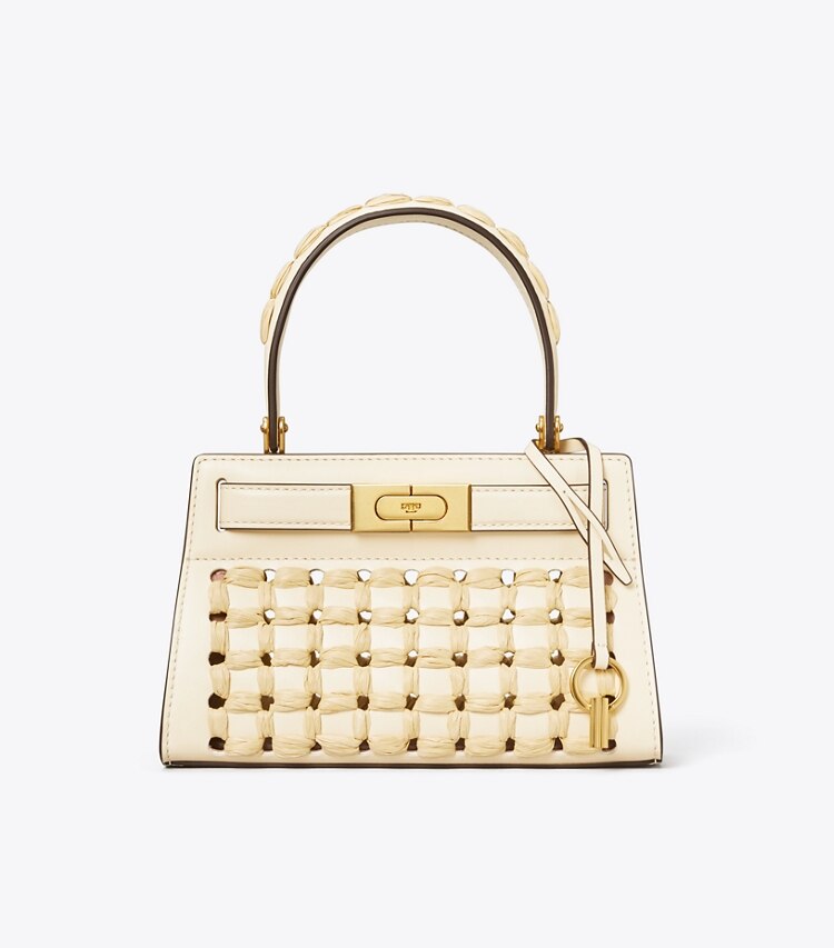 Tory Burch designer crossbody bags Lee Radziwill Petite Bag in New Cream front