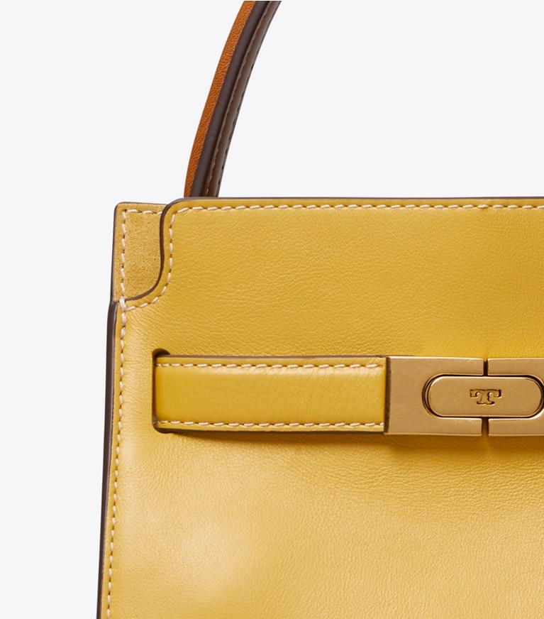 Tory Burch designer クロスボディバッグ リー ラジウィル プチ ダブルバッグ in Glazed Pineapple angle
