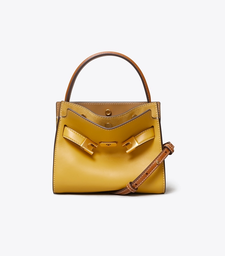 Tory Burch designer クロスボディバッグ リー ラジウィル プチ ダブルバッグ in Glazed Pineapple front