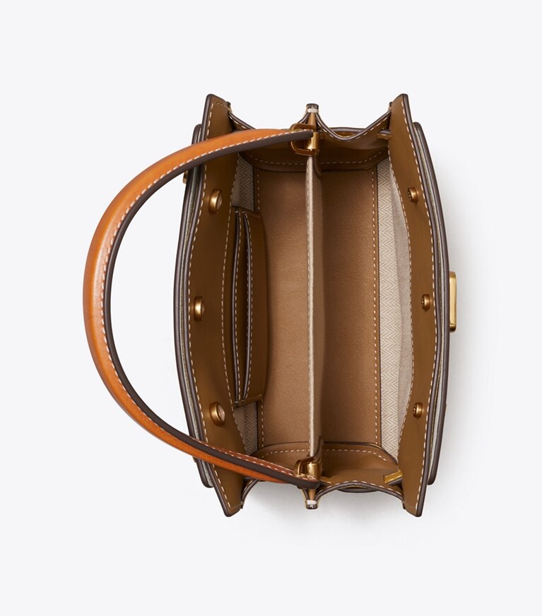 Tory Burch designer クロスボディバッグ リー ラジウィル プチ ダブルバッグ in Glazed Pineapple angle