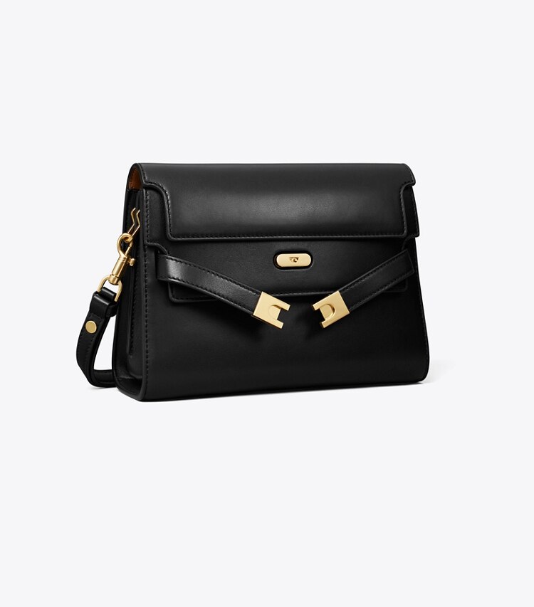 Tory Burch designer schultertaschen Lee Radziwill Schultertasche in Black angle