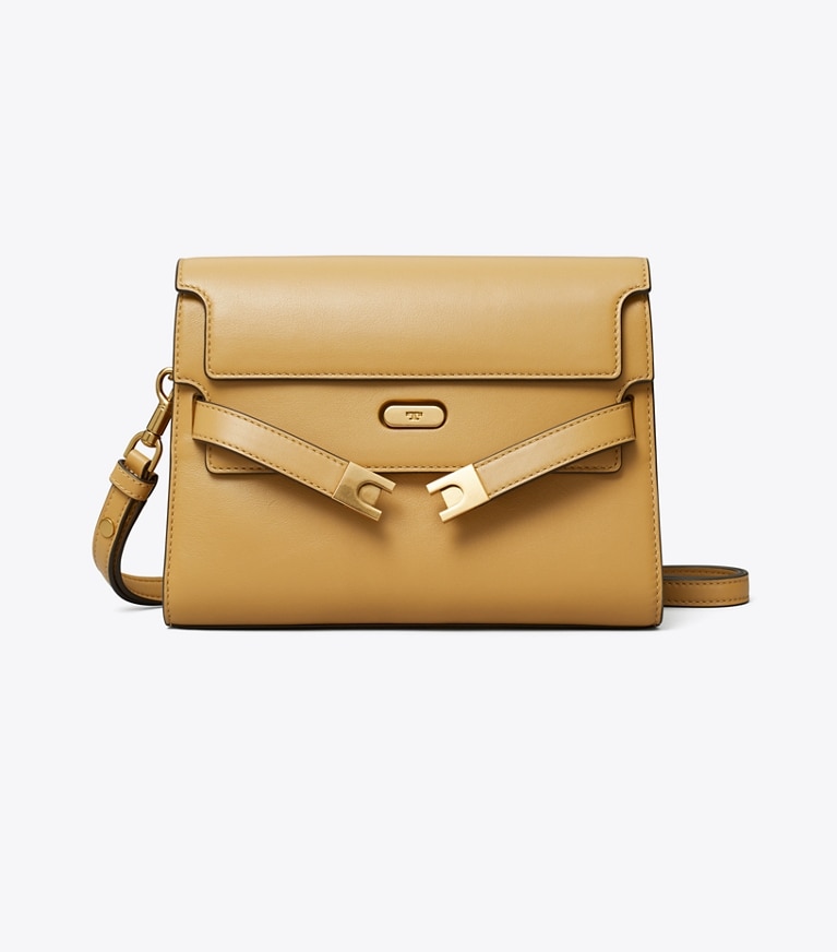 Tory Burch designer shoulder bags Lee Radziwill Shoulder Bag in Macadamia angle