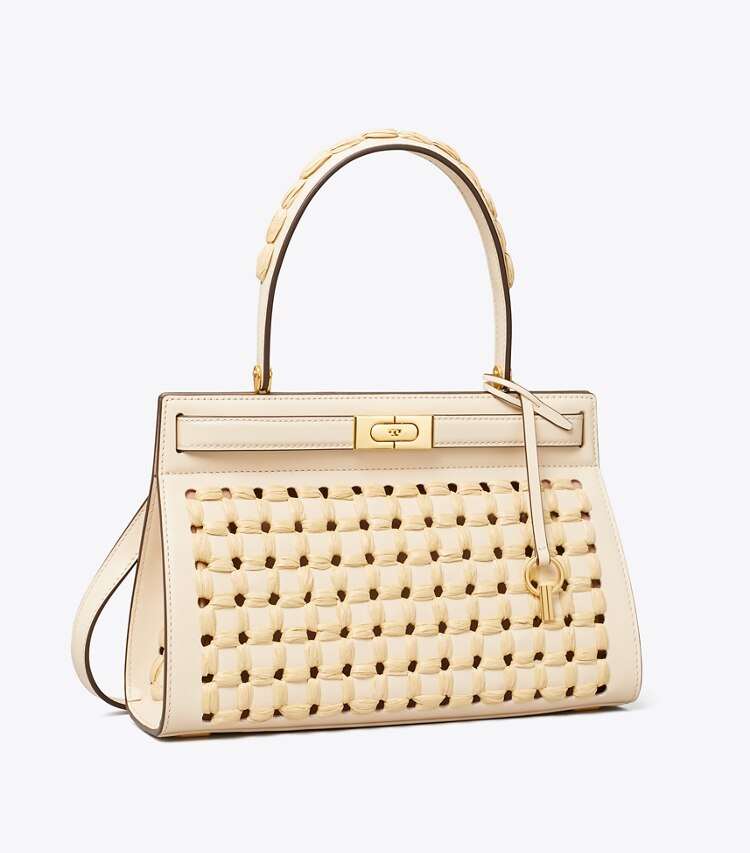 Tory Burch designer satchels Lee Radziwill Small Bag in New Cream angle