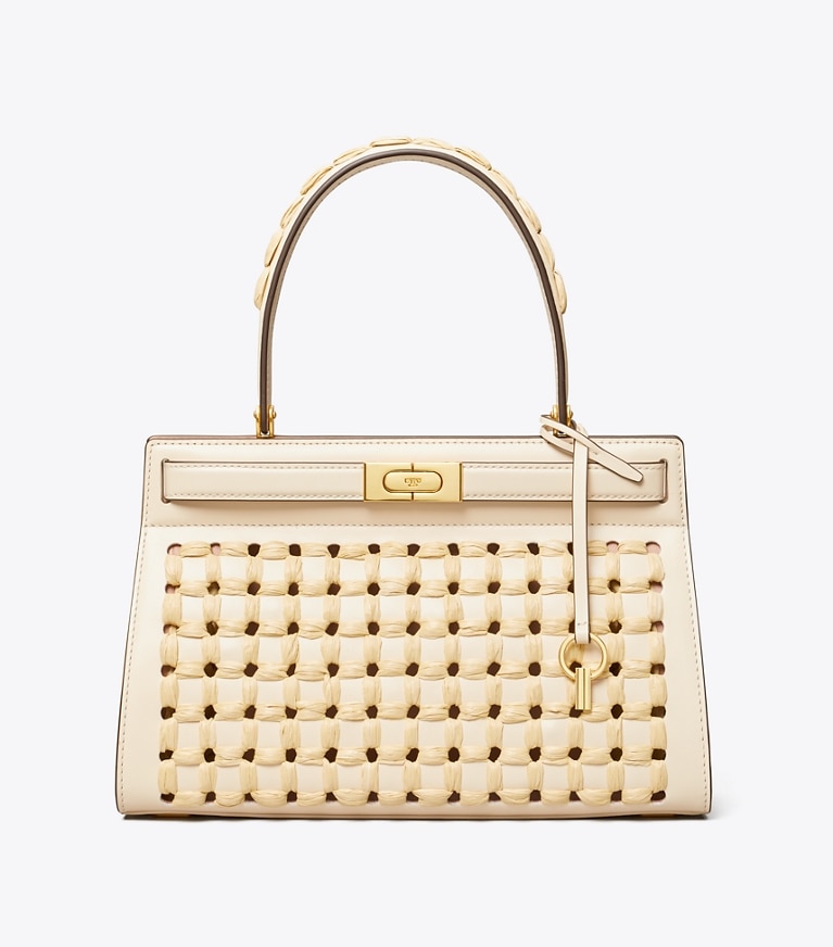 Tory Burch designer satchels Lee Radziwill Small Bag in New Cream angle
