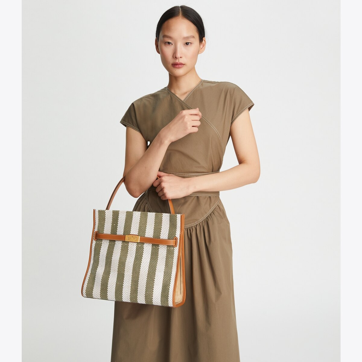 Lee Radziwill Stripe Double Bag: Women's Designer Satchels