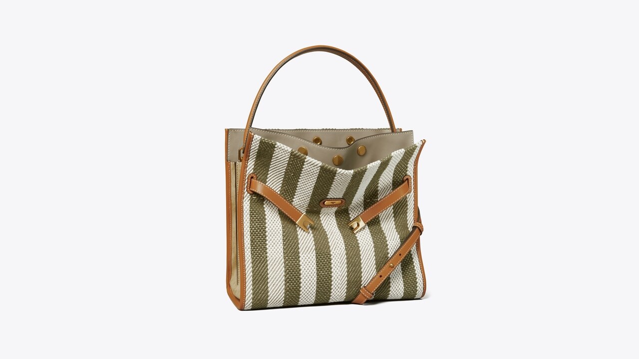 Tory Burch Lee Radziwill Stripe Double Bag