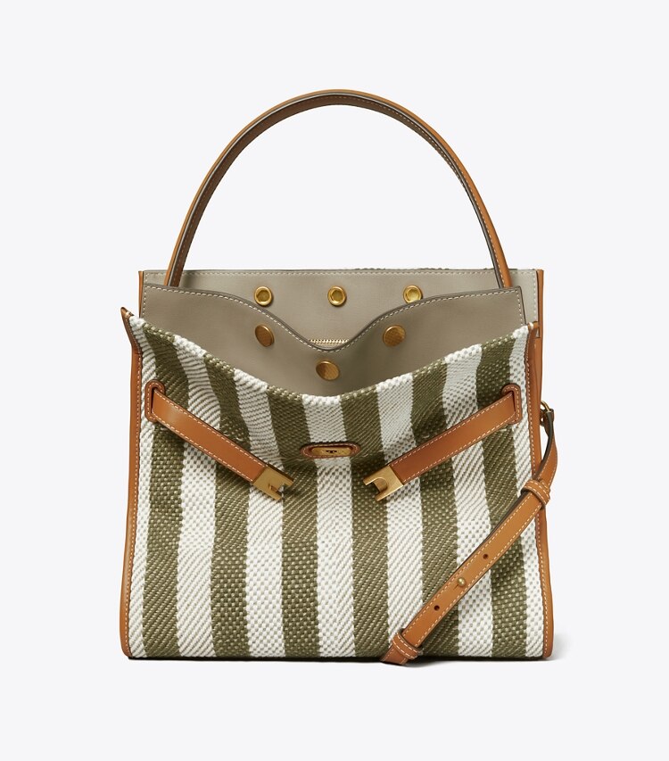 Tory Burch designer satchels Lee Radziwill Stripe Double Bag in Multi front