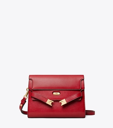 Tory Burch shoulder / crossbody on sale bag in wine red