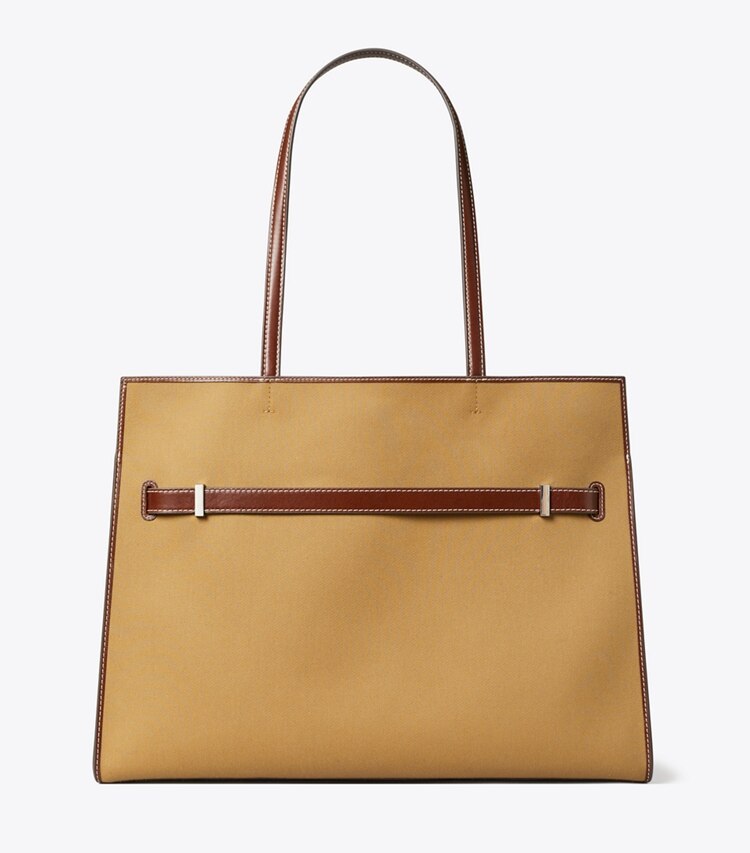 Tory Burch designer henkeltaschen Lee Radziwill Tote Bag aus Canvas in Khaki zurück
