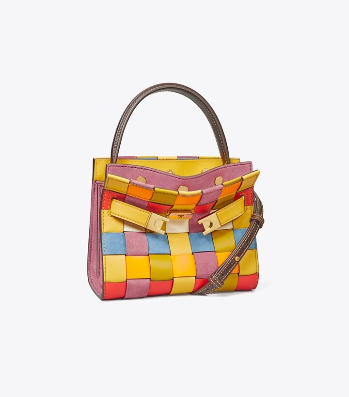 Lee Radziwill Woven Petite Double Bag: Women's Designer Satchels | Tory  Burch
