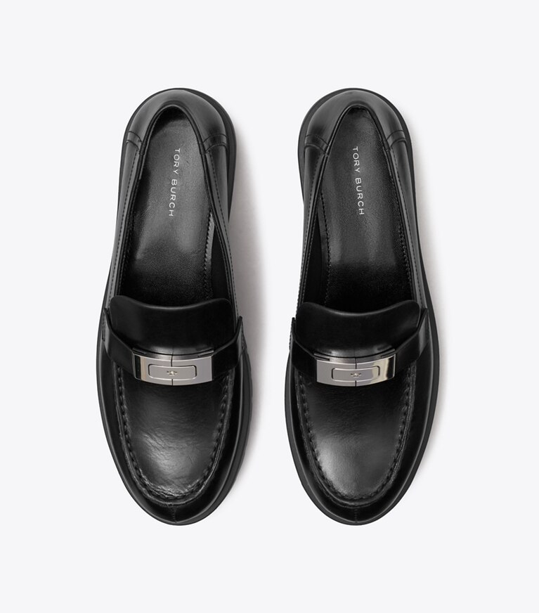 Tory Burch designer loafers Leelee Loafer mit Profilsohle in PERFECT BLACK von oben