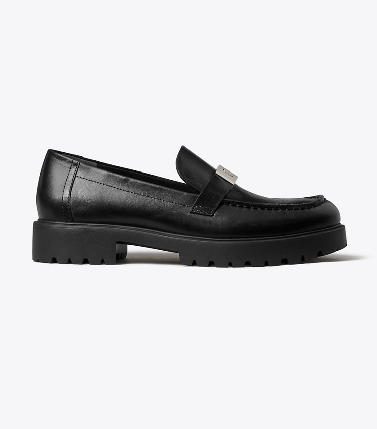 Tory Burch designer loafers Leelee Loafer mit Profilsohle in PERFECT BLACK side