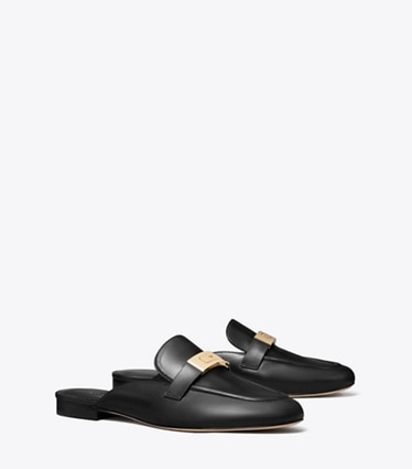 Tory Burch designer loafers Leelee Loafer-Pantolette in PERFECT BLACK angle