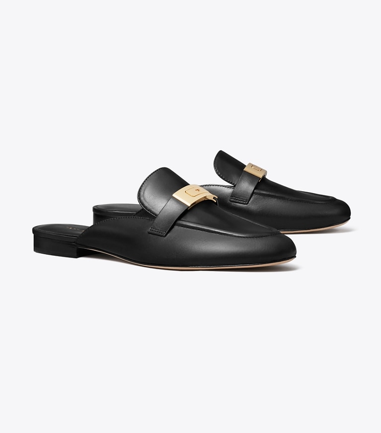 Tory Burch designer loafers Leelee Loafer-Pantolette in PERFECT BLACK angle