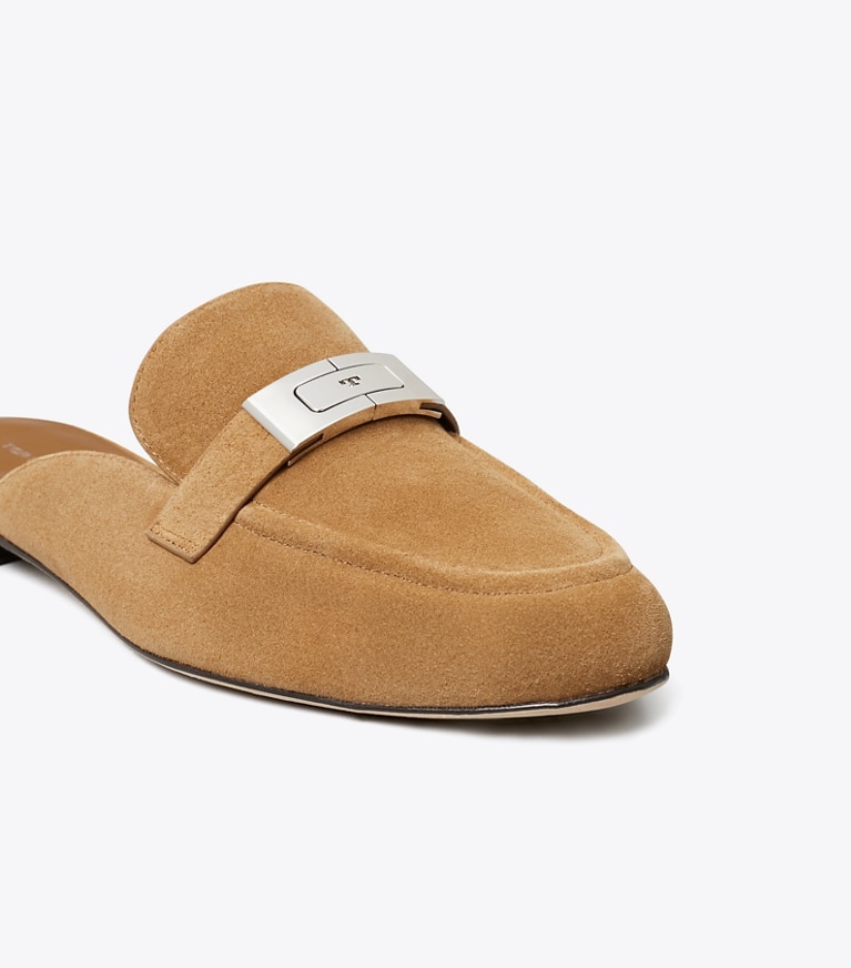 Tory Burch designer loafers Leelee Loafer-Pantolette in WEATHERED OAK detail