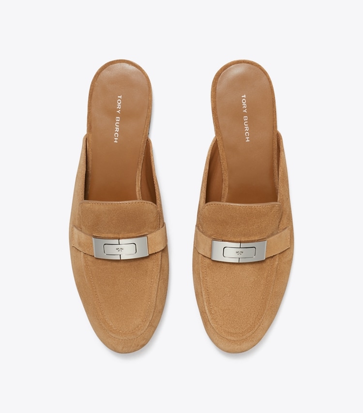 Tory Burch designer loafers Leelee Loafer-Pantolette in WEATHERED OAK von oben