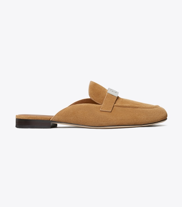 Tory Burch designer loafers Leelee Loafer-Pantolette in WEATHERED OAK side
