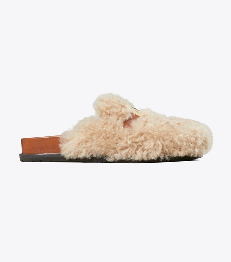 Tory Burch designer flats Leelee Mule in CLASSIC CUOIO / BUTTERMILK / GOLD side