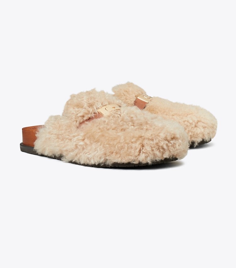 Tory Burch designer loafers LeeLee Pantolette in CLASSIC CUOIO / BUTTERMILK / GOLD angle