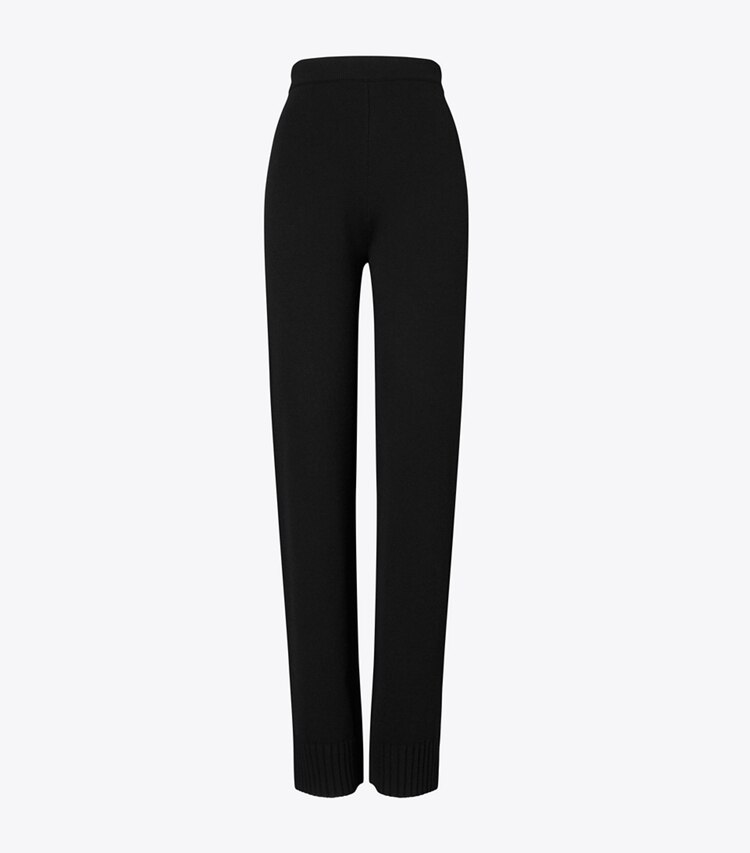 Tory Burch designer unterteile Legere Hose aus Wolle in BLACK front