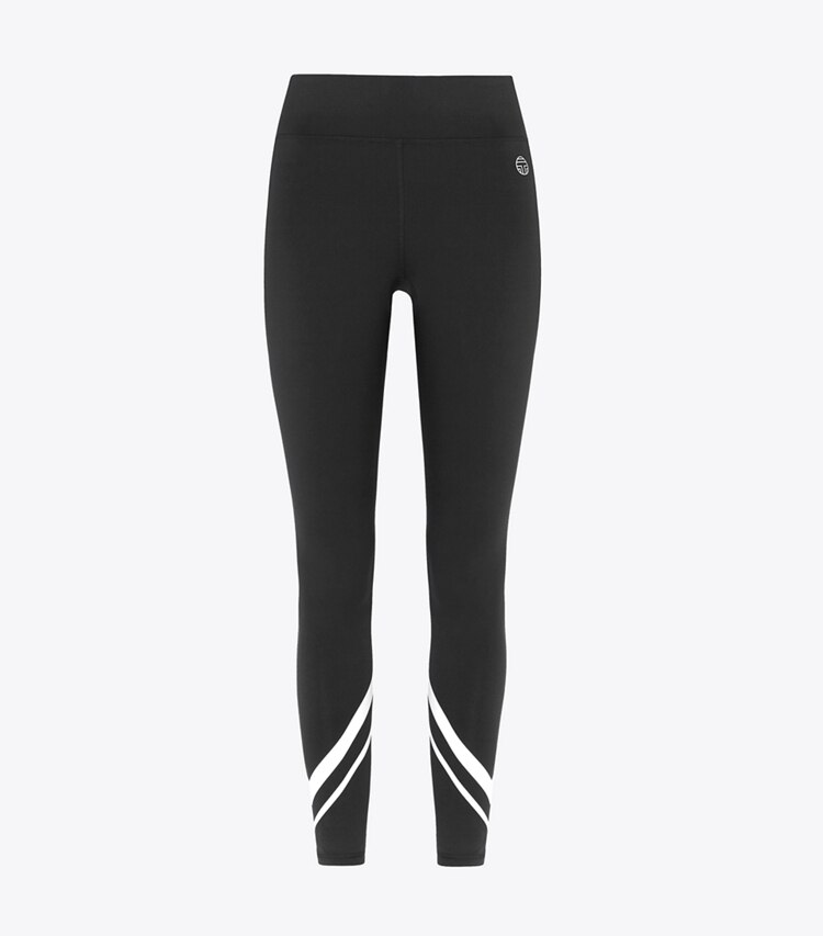Tory Sport designer pantaloni Leggings in chevron in Sport Black front