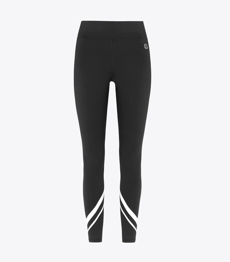 Tory Sport designer pantaloni Leggings in chevron in Sport Black front