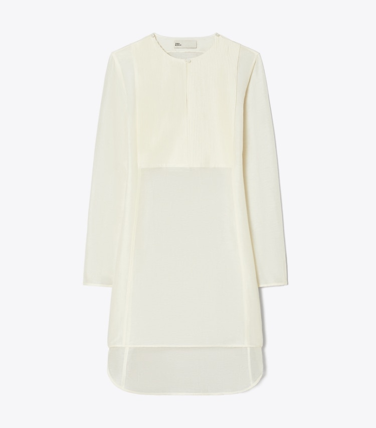 Tory Burch designer strandmode Leinentunika in New Ivory front