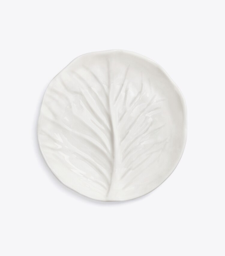 Tory Burch designer tabletop & drinkware Lettuce Ware Canapé Plate, Set of 4 in White front