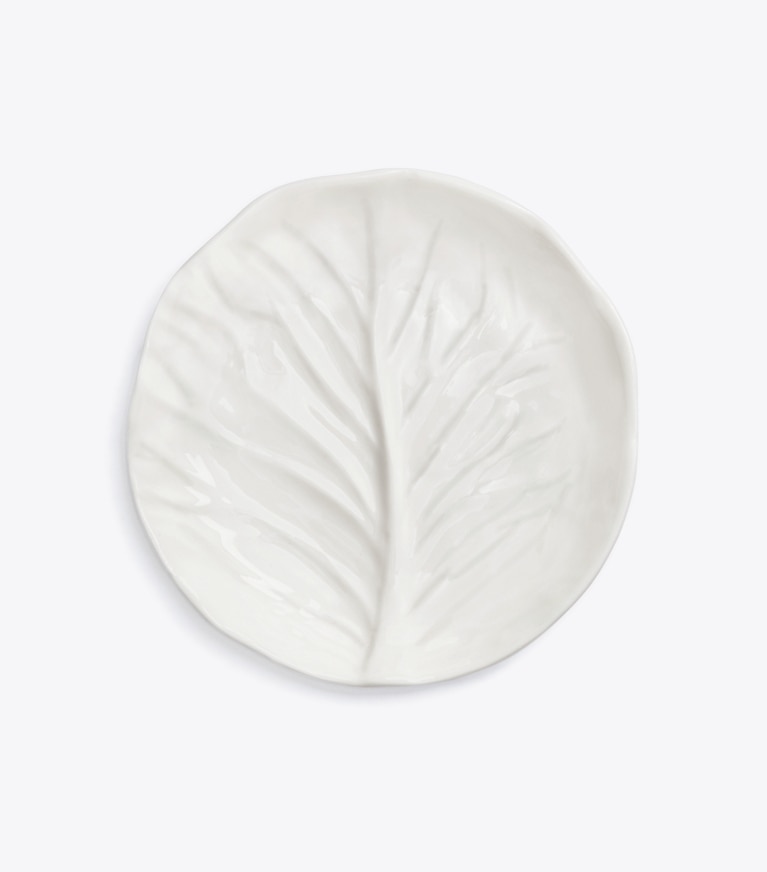 Tory Burch designer tabletop & drinkware Lettuce Ware Canapé Plate, Set of 4 in White front