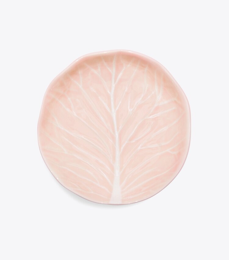 Tory Burch designer tabletop & drinkware Lettuce Ware Canapé Plate, Set of 4 in Pale Pink front